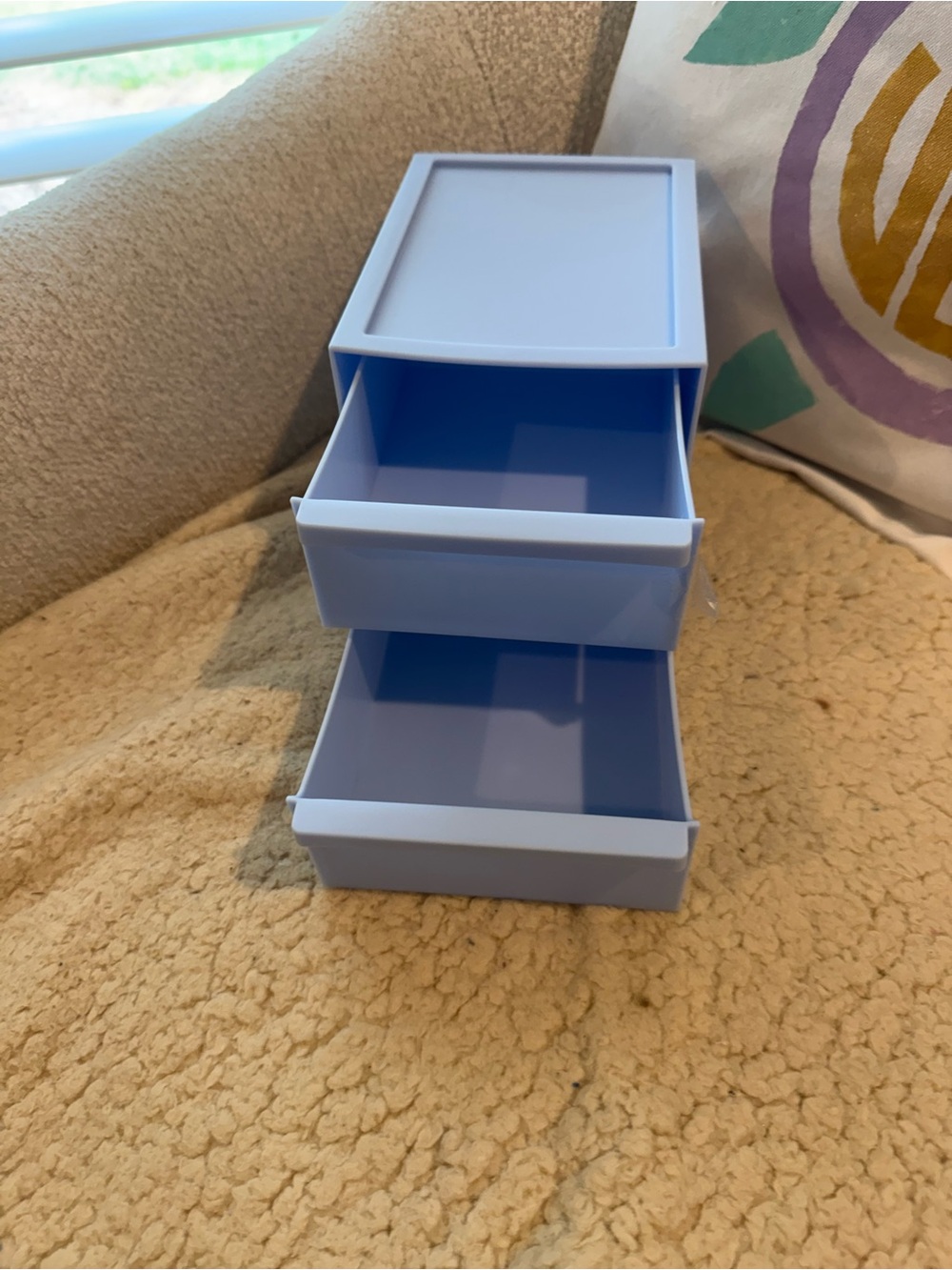 Small Blue Stackable Plastic Drawer Organizer - Home Storage